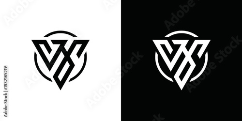 simple vector initial V and G logo