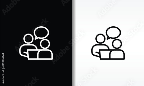 Job Interview Vector, Icon Or Logo Sign Isolated Symbol Illustration
