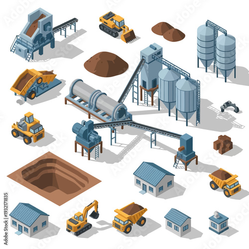 Construction Site Equipment and Machinery for Building Projects.