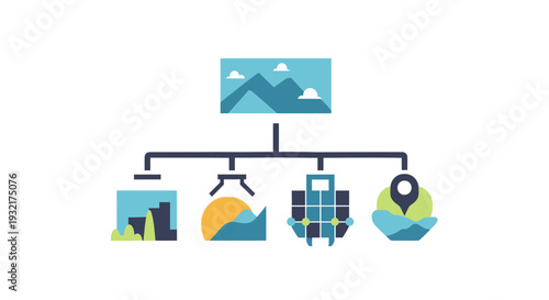 Conceptual diagram illustrating data visualization and analysis methods