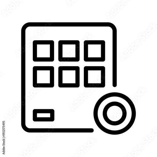 Numerical pin code icon for personal identification and secure keypad entry access