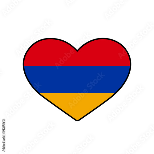 Heart with the Armenia flag
Vector heart with the flag on a white background