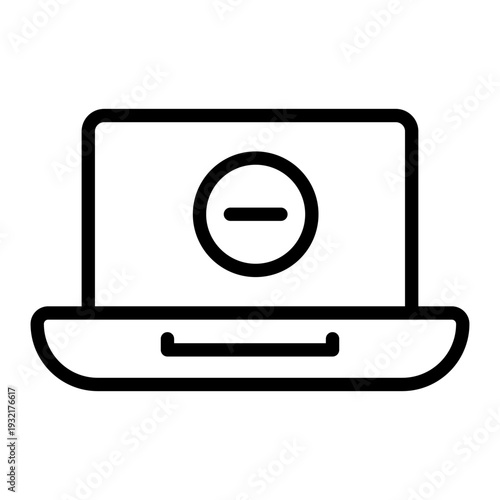 Minimalist line icon representing an external storage drive or portable hard disk