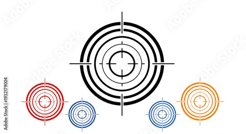 Colorful Target Bullseye Rings for Precision Shooting Practice and Training.