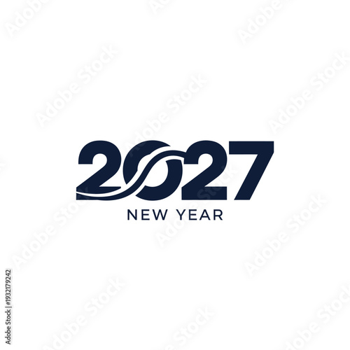 Stylized graphic displaying the year 2027 with new year text