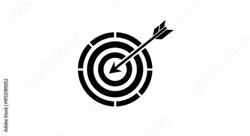 Target and Bullseye Arrow Icon Representing Precision, Focus, and Achievement.