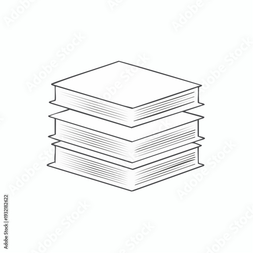 Stack of books illustration, a classic symbol of knowledge and education