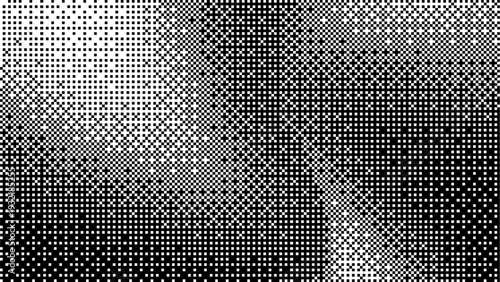 Halftone dither portrait made of black dots abstract grayscale retro printing graphic design illustration