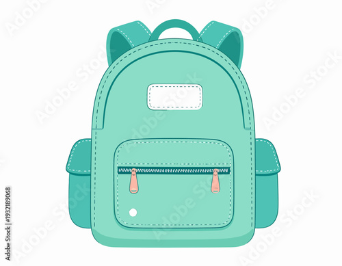 A modern, stylish teal backpack with multiple pockets and zippers, perfect for school or travel