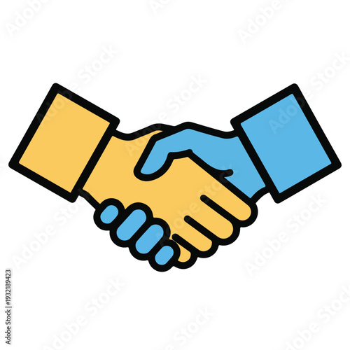 Handshake Icon Illustrating Agreement and Cooperation
