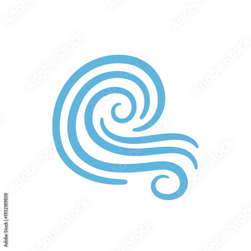 Abstract Swirl Design in Light Blue
