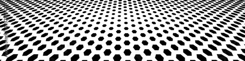 Half tone gradient hexagon fade texture background for visualization big data, banner, web site, poster, bussines card. Futuristic honeycomb abstract backdrop