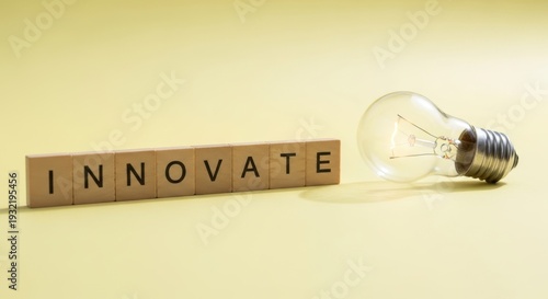 Innovate with Lightbulb Idea Concept in Creative Design Setting