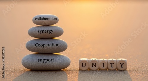 Stones Symbolizing Support and Unity in Collaborative Efforts