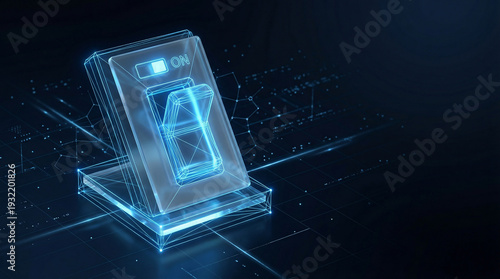 Data protection regulation compliance with glowing digital ON switch, representing activation of privacy policies, secure data management, and adherence to legal frameworks for digital security.