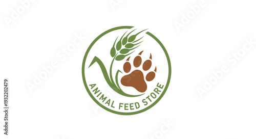Animal Feed Store Logo Design Element.