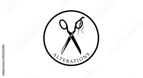 Alterations Scissors Logo Design Element.