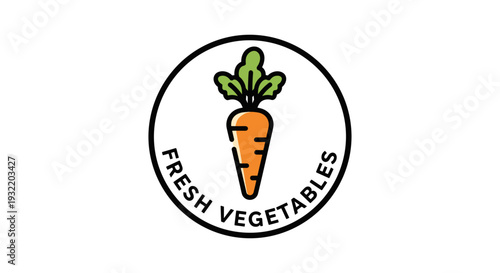 Fresh Carrot Logo Design Element.