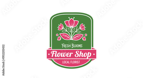 Flower Shop Logo Design with Tulips.