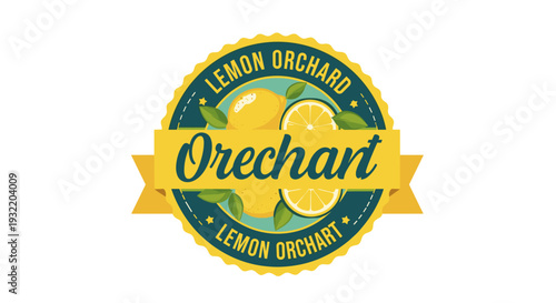 Lemon Orchard Logo Design with Lemons 1.
