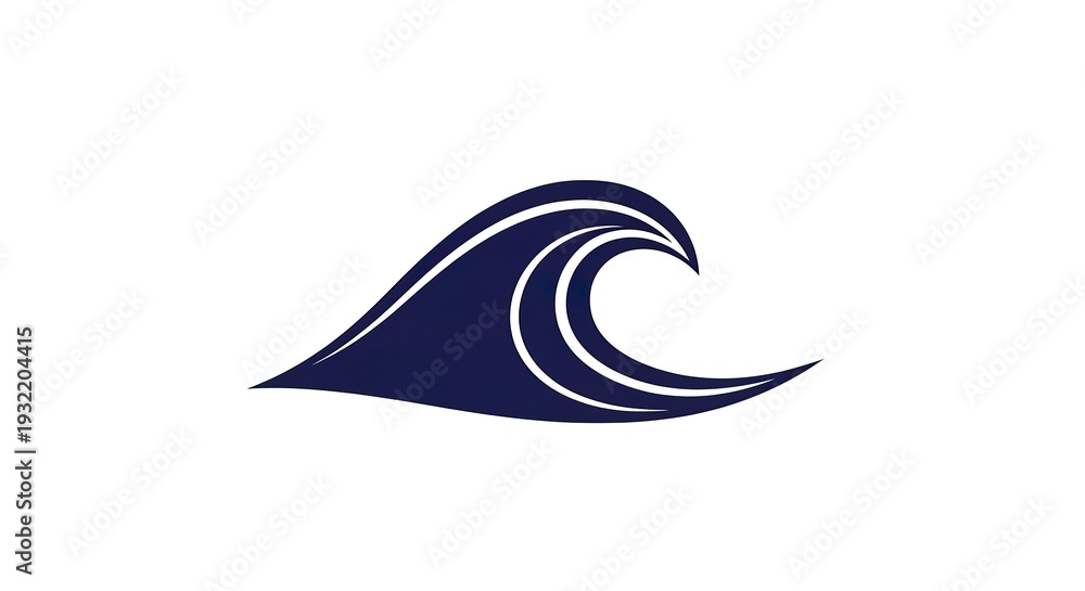 Fototapeta premium Wave symbol illustration