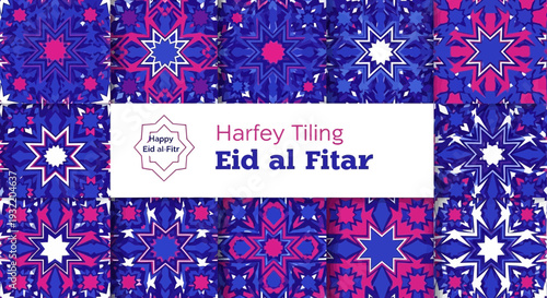Geometric patterns and designs celebrate eid al fitr holiday festivities