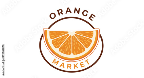 Orange Slice Logo Design for Market.