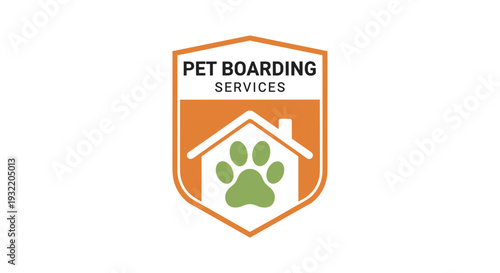 Pet Boarding Services Logo Design Element.