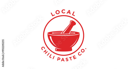 Red Chili Paste Logo with Mortar.
