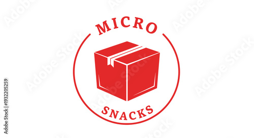 Red Box Logo for Micro Snacks Brand.