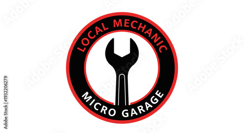 Wrench Logo for Micro Garage Mechanic.
