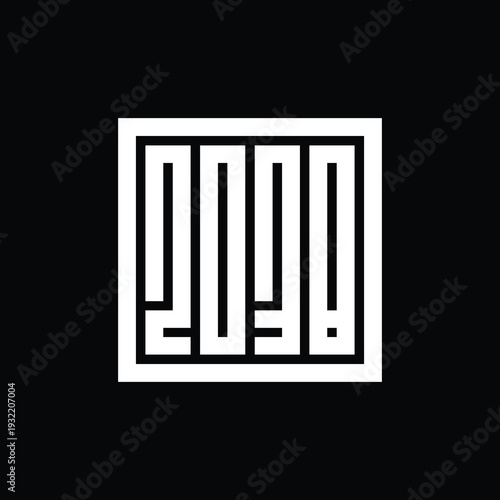 2038 logo design template, 2038 typography text, happy new year vector illustration