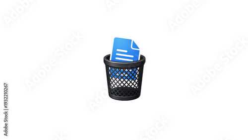 blue trash bin ui ux icon