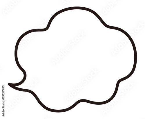 シンプルな吹き出しのベクターイラスト。単品、フレーム、枠、ふきだし