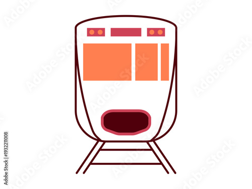 MRT icon. Modern transportation icon design. Simple filled and outline style. Vector icon.
