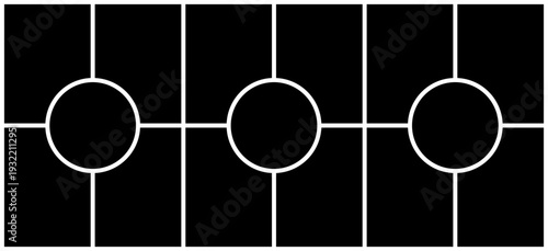 blank photo collage frame, black moodboard vector layout, cartoon manga or comics page template