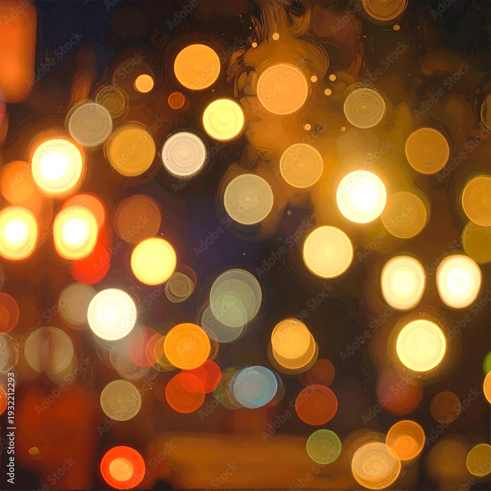 Fototapeta premium A vibrant display of colorful bokeh lights in various sizes
