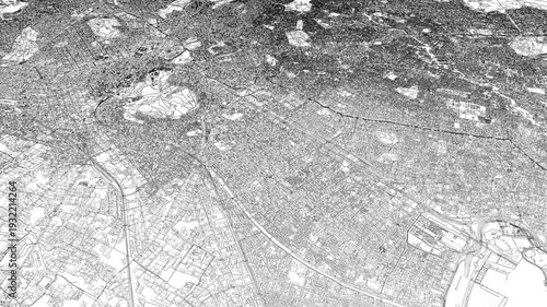 3D looped animation of city - Athens Greece