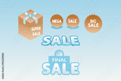 Promotional graphic displays various sale offers and a gift box