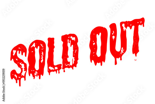 SOLD OUT - SOLD OUT（売り切れ）の表示のよく目立つセールPOP、アイコン
