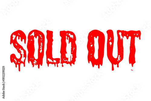 SOLD OUT - SOLD OUT（売り切れ）の表示のよく目立つセールPOP、アイコン
