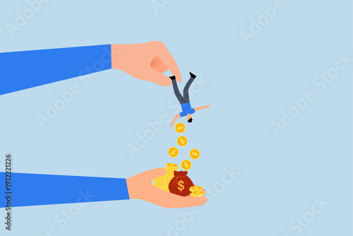 Tax hike, avaricious businessman exploits the smaller individuals by intimidating them into giving up all their money