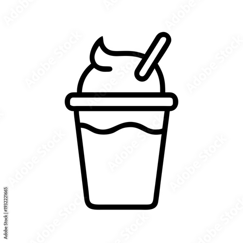 Refreshing drink in a clear plastic cup with a straw