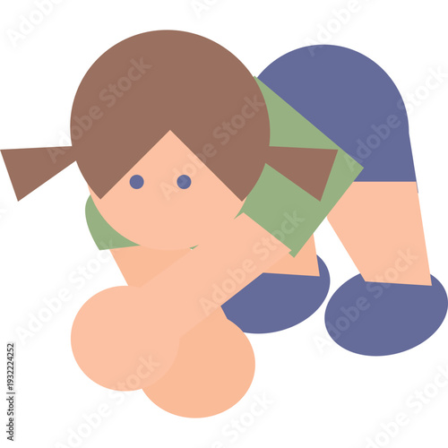 Girl doing exercise clawing 