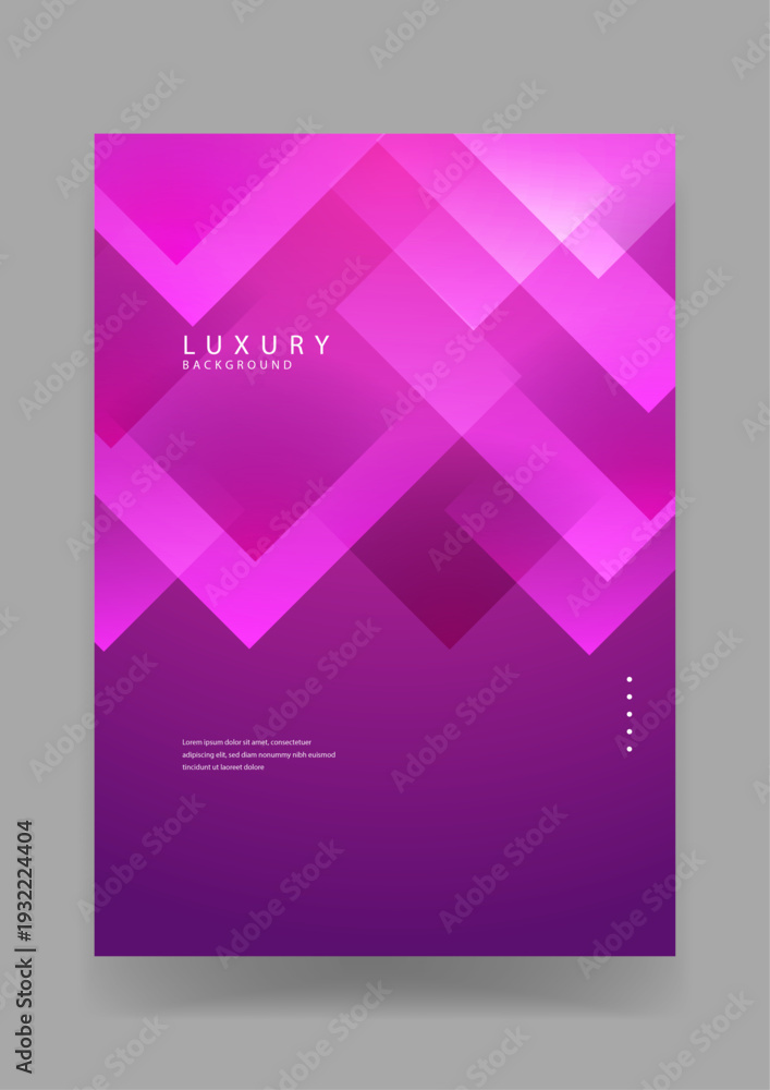 Fototapeta premium Elegant purple background design with transparent overlapping diamond shapes and professional gradient lighting effects