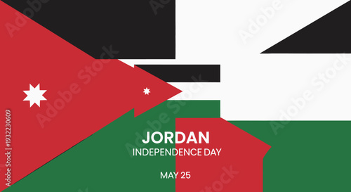 Jordanian Flag Celebrating Independence Day 1.