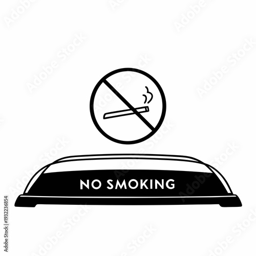 No smoking icon. World no tobacco day. Stop smoke sign. Hotel service symbol. Quality design element. Modern style no smoking icon. 3D render vector illustration