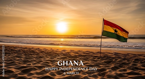 Ghana Independence Day Celebration on Sandy Beach.