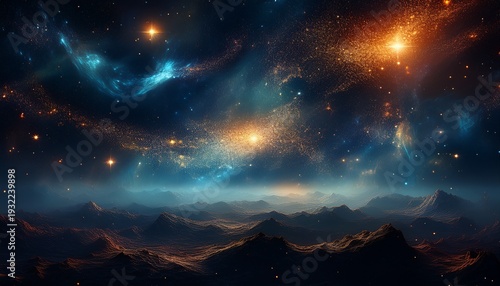 star dusted velvet void boundless glimmering celestial bodies dark photography nebula