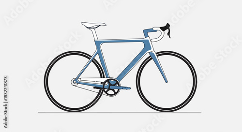 Light Blue Road Bicycle Illustration.